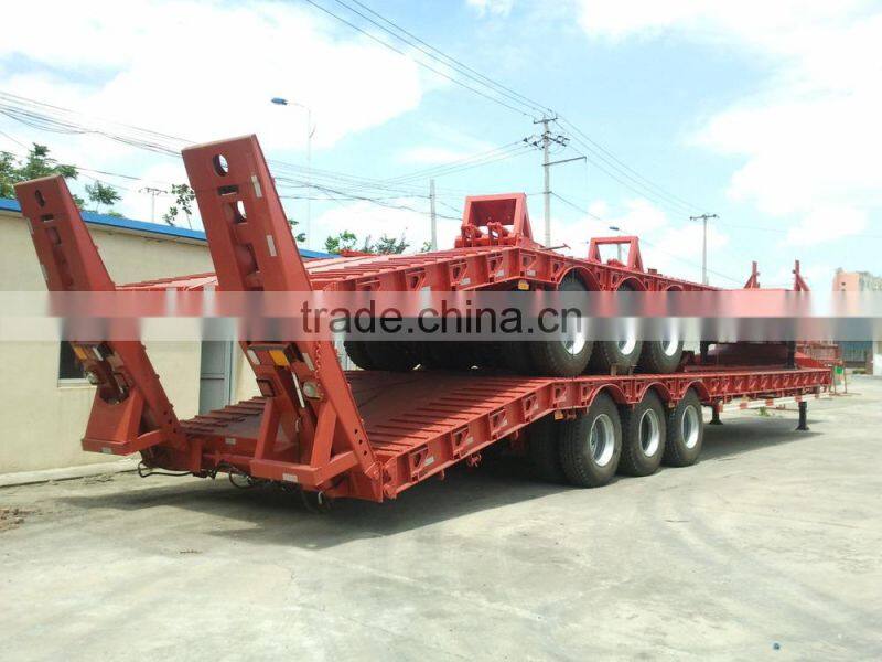 Factory directly tri-axle low bed semi trailer dimensions