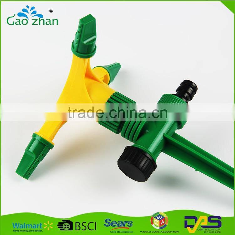 PLASTIC 3arm spike garden lawn HOSE SPRINKLER with spike lawn sprinkler