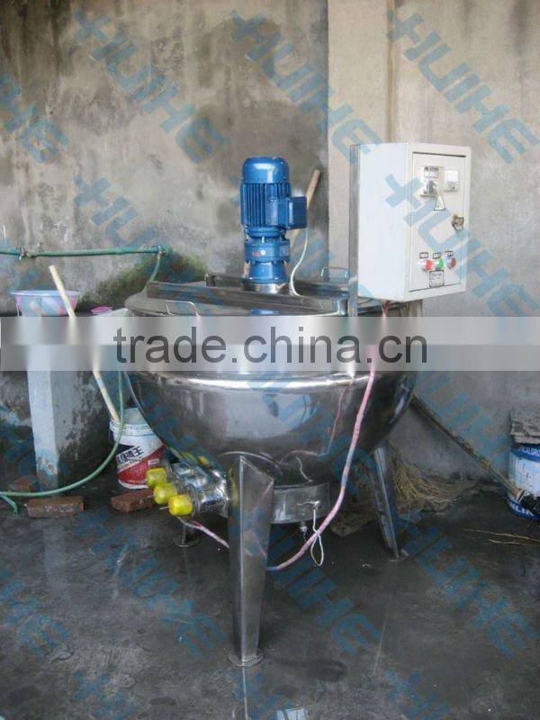 Beef cooking pot / vertical jacketed kettle with mixer