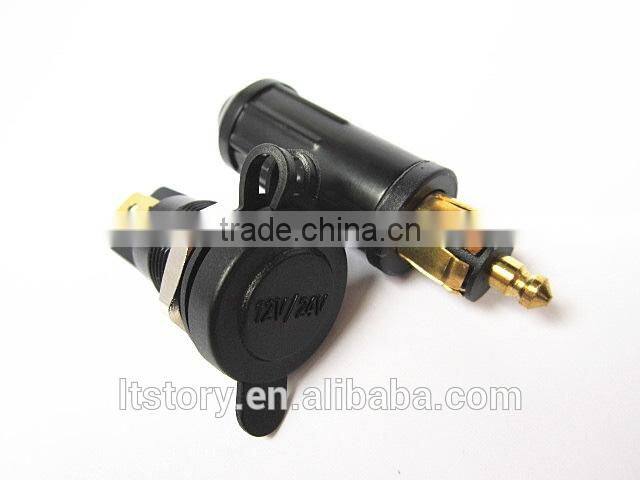 Black color car Merit 12V Rated Voltage 0-35V DC Max Current 16A Power Plug power socket