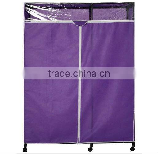 Purple Wardrobe Closet, Bedroom Non-wove Fabric Wardrobe