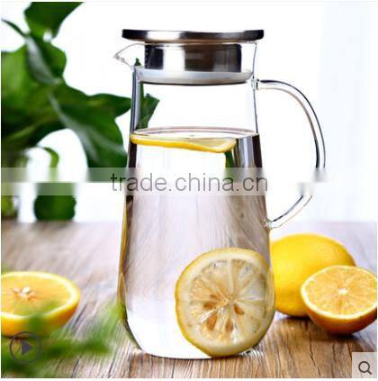 Chill Water Pitcher /Premier Quality Borosilicate Glass Pitcher - Stainless Steel Lid