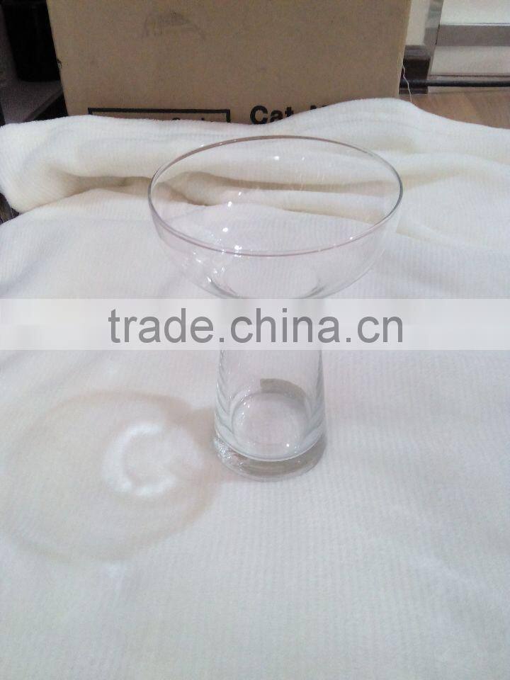 hyacinth glass vase,clear irregular glass vase in high quality,mouth blown glassware
