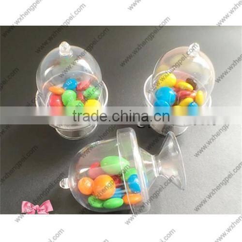 Cleverish portable cute transparent cake plate plastic storage jewelry wedding box kit