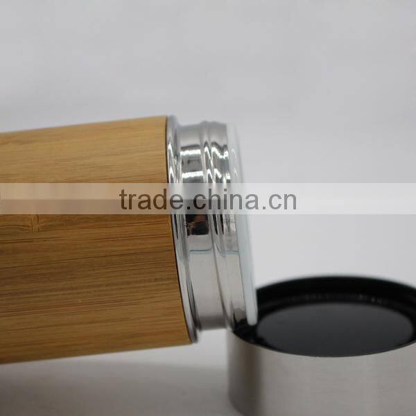 customized bamboo water bottle 360ml travel mug,environmentally friendly bamboo ceramic cup