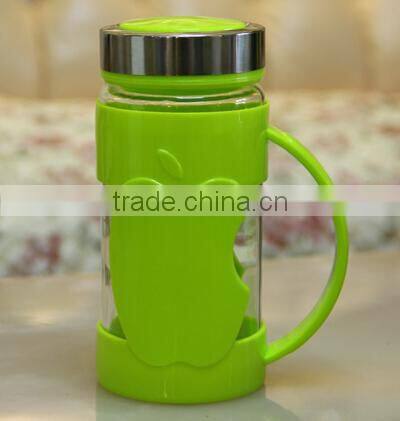 Supply fashion creative quality plastic cement apple glass office Cup / mug (350ml)