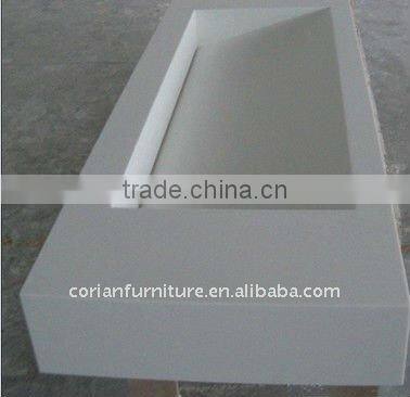 100% acrylic solid surface colorful corian made bathroom vanity