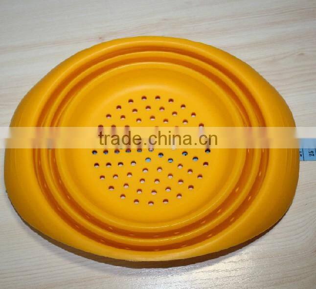 popular fruit vegetable colander/foldable silicone colander