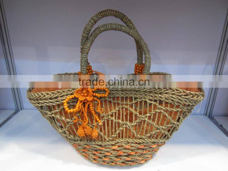 natural seagrass handmade fashion hand bag