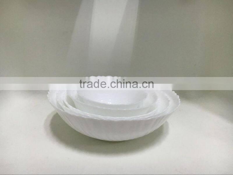2016 wholesale popular opal tableware white bowl