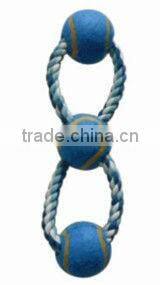 colored braided cotton rope pet toy