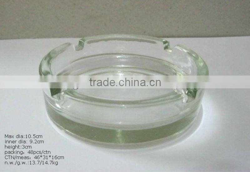 glasss ashtray/simple glass ashtray/transparet glass ashtray