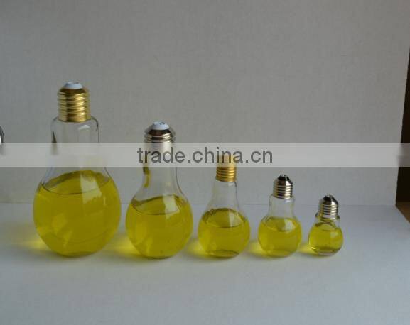 colored bulb shape glass beverage jar with lid