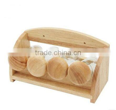 bamboo spice rack set with glass jar, bamboo spice rack with glass jar, wooden spice rack