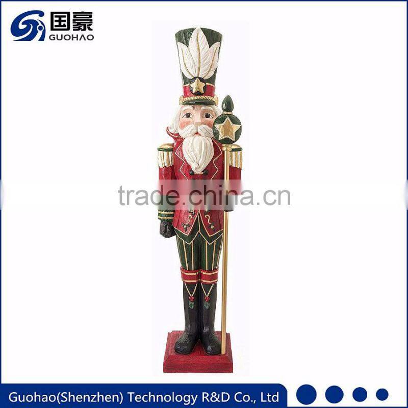 Custom life size fiberglass christmas nutcracker sculpture
