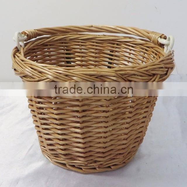 hot sale easy carry removable handmade wicker bicycle baskets wholesale bike basket