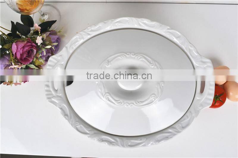 15" ceramic oval cook comal