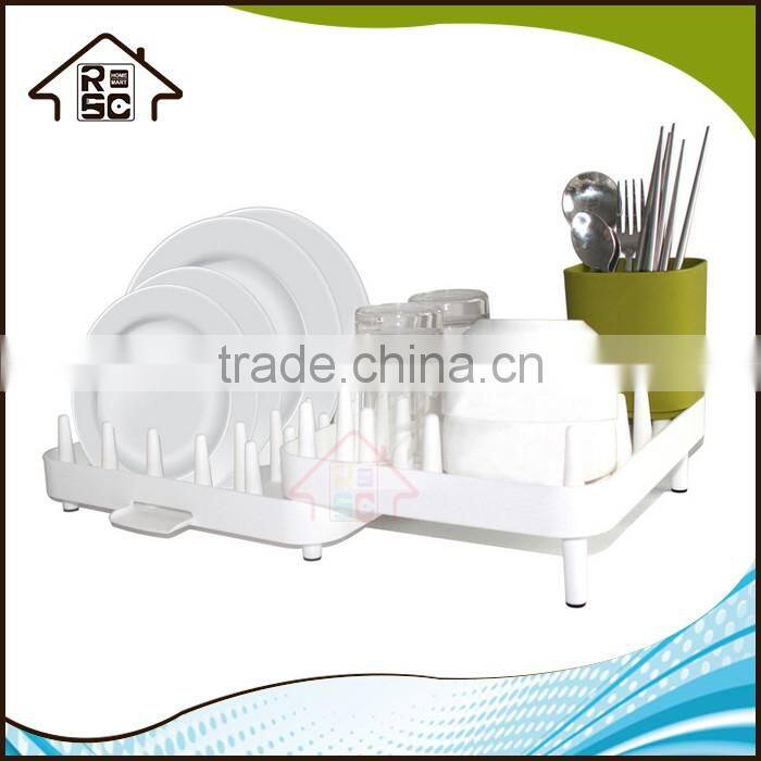 NBRSC Adjustable Plastic Dish Plate Drying Rack Kitchen Drainer Draining Holder Storage Tray
