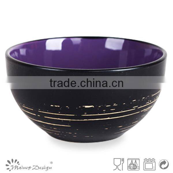2015 new design Ceramic stoneware silk screen printing bowl antique style