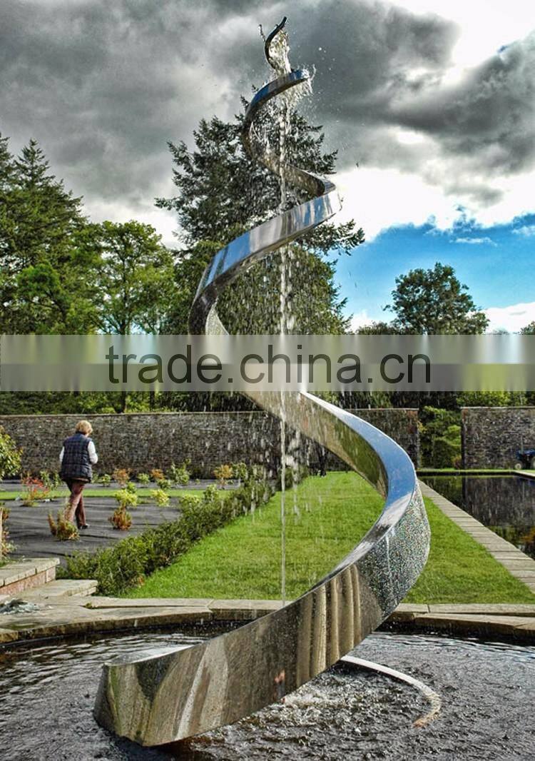 modern outdoor garden decoration stainless steel water sculpture