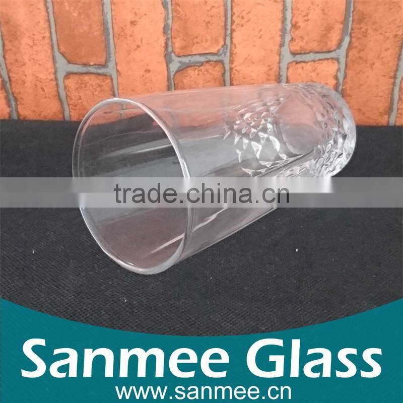Popular Diamond Pattern Bottom Glass Beer Cup For Wholesale