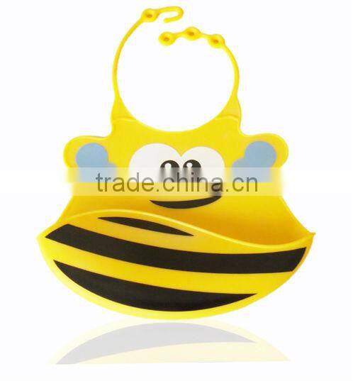 Fashionable soft Silicone Bibs with crumb catcher for Baby bib