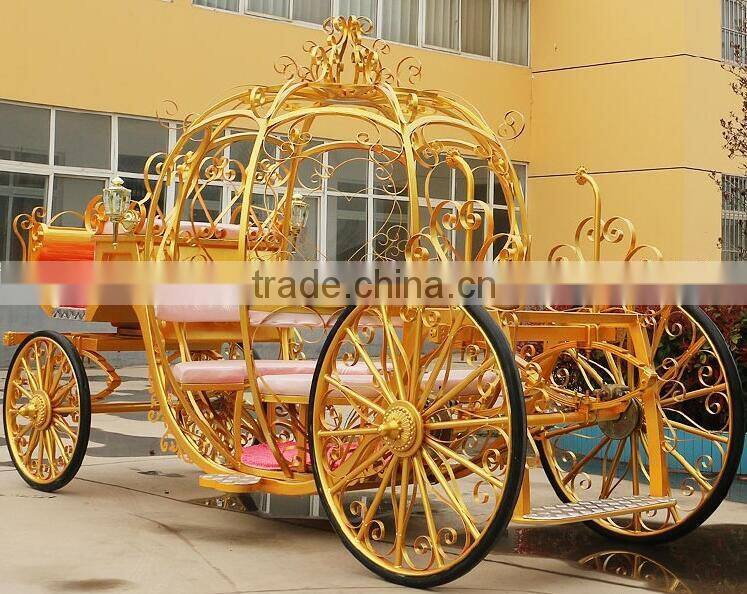 Golden horse carriage royal style pumpkin horse carriage(BG11-M075)