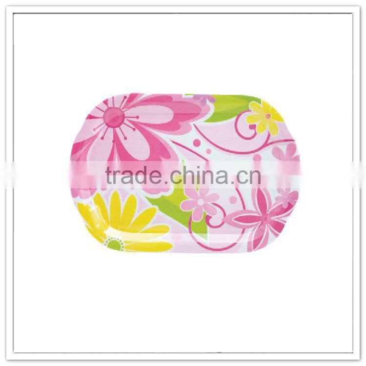 Wedding festival use tableware printing non-slip insulted meat tray turkish serving tray