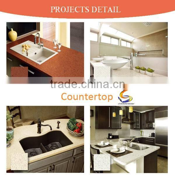 Eagle giallo commercial granite quartz vanity tops with integral bowl