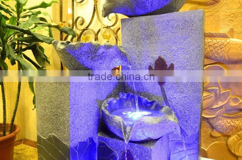led lighting artificial waterfalls outdoor resin water fountains