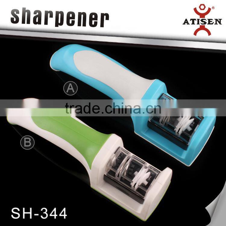 2 Step Pocket Knife Sharpener, Course/Fine, For Straight Edge Knives