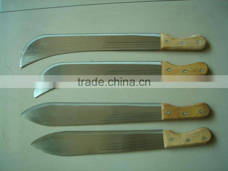 matchet with wood handle