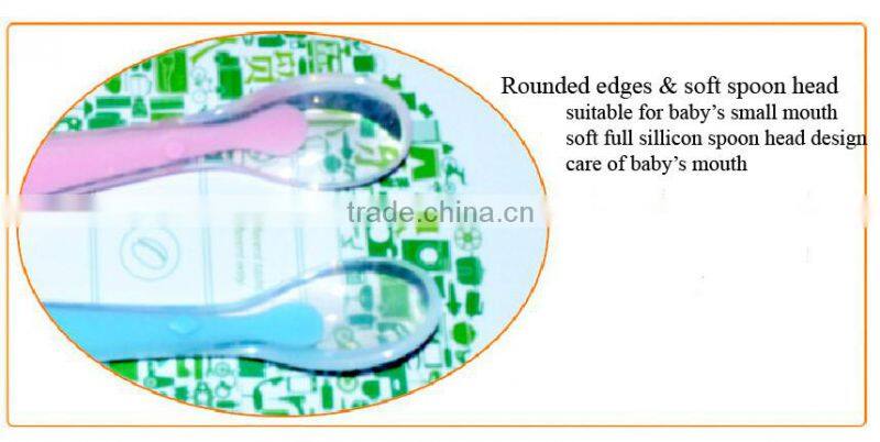 sillicon baby feeding training spoon