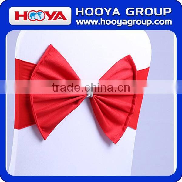 Reusable 2015 Popular selling party decoration Wedding Satin Bow Chair Sash