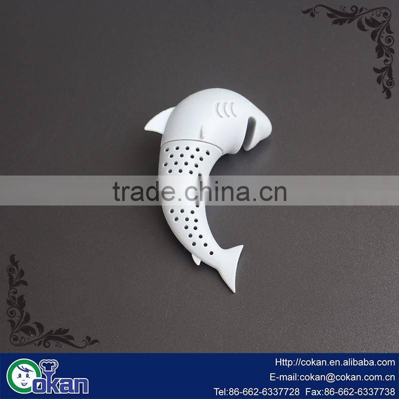 Useful Silicone Shark Infuser Tea Leaf Strainer Herbal Spice Filter Diffuser