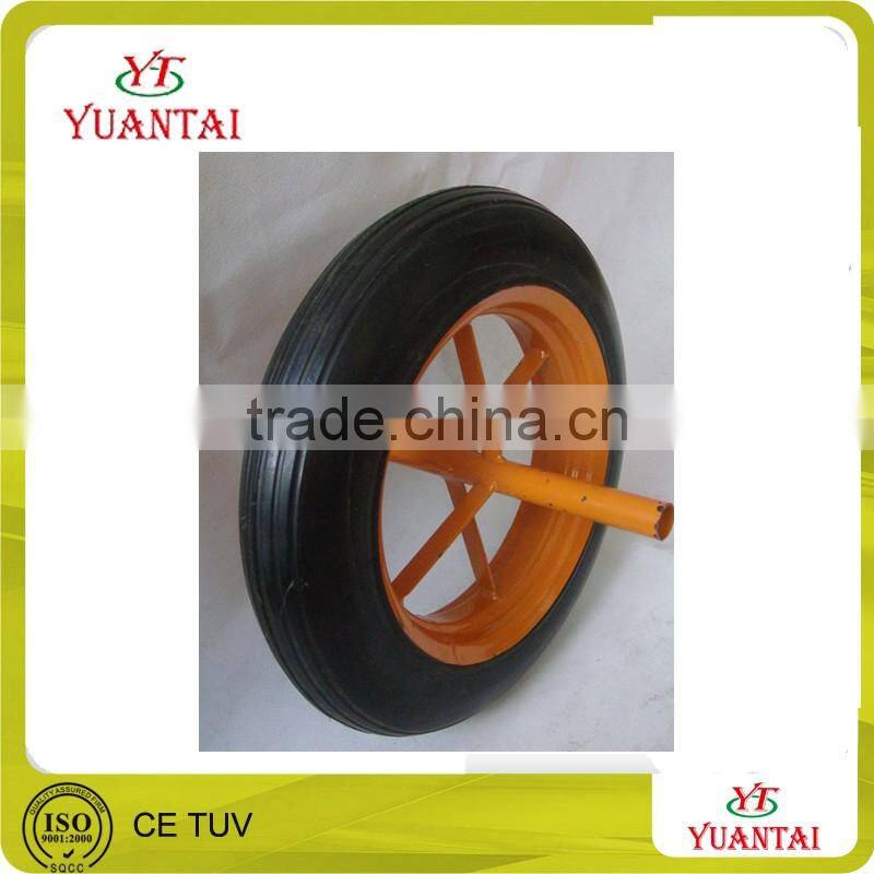 high quality solid rubber coated wheel barrow tire 300/350/400/450/650