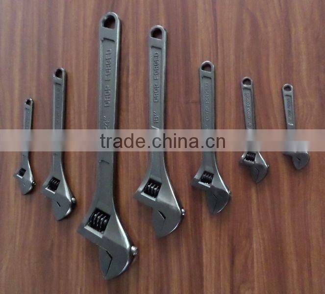 18*450mm 45# carbon steel spanish type sharp tail Adjustable Wrench