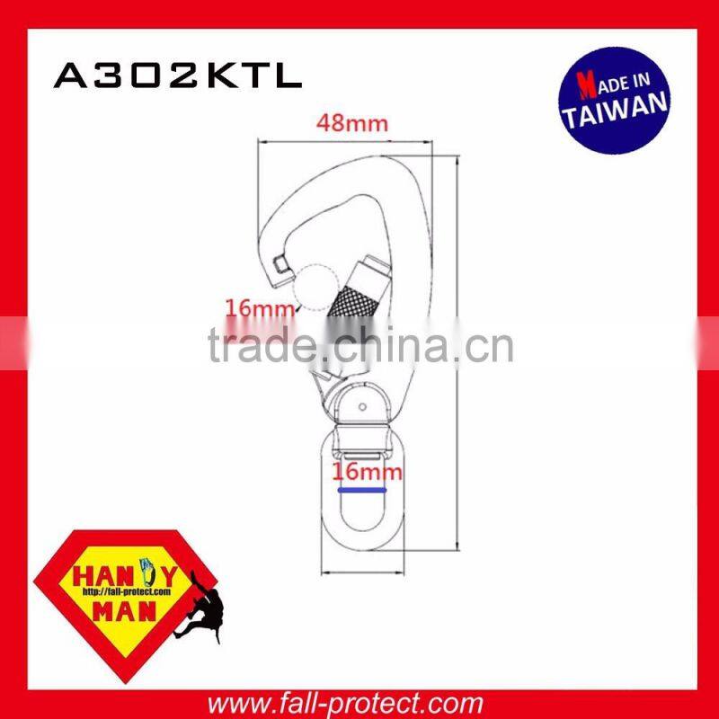 A302KTL aluminum medium twist lock carabiner
