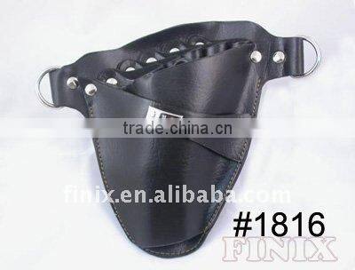 High Quality 5 pairs of scissors Leather Scissor Bag