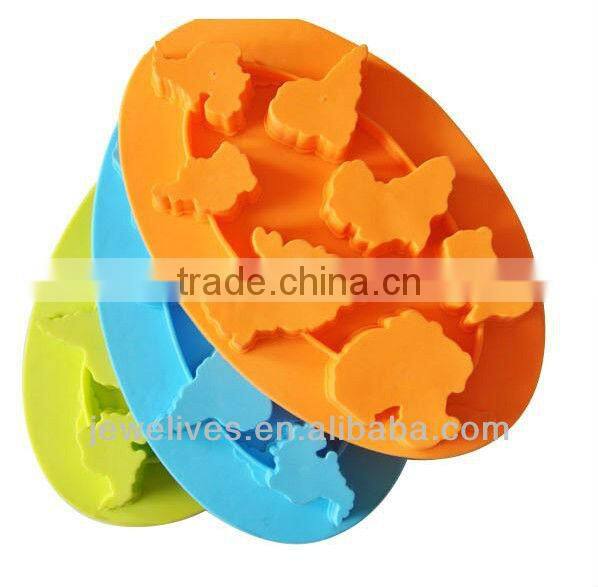 Seven continents shape food grade silicone ice tray