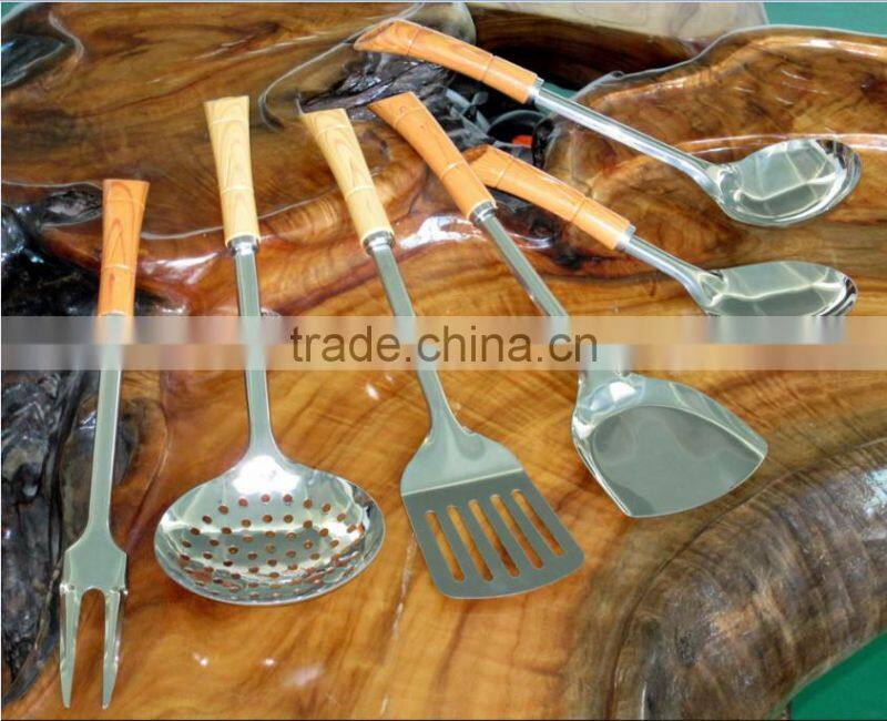 Hot sale!!!Promotional 6 PCS plastic handle utensils kitchen