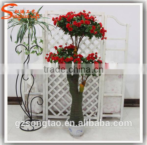 guangzhou wholesale cheap flower rose tree in artificial trees house for wedding decorative