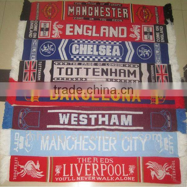 Fashion Football fans knitted /acrylic scarf