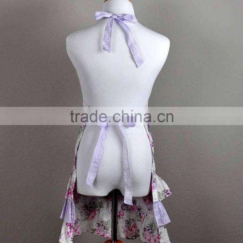 Mommy and Me Matching Purple and Pink Floral Hostess Kitchen Apron Set of 2 Cooking Mother and Daughter