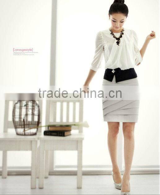 Breathable suits OL big yards of women's clothing chiffon dress