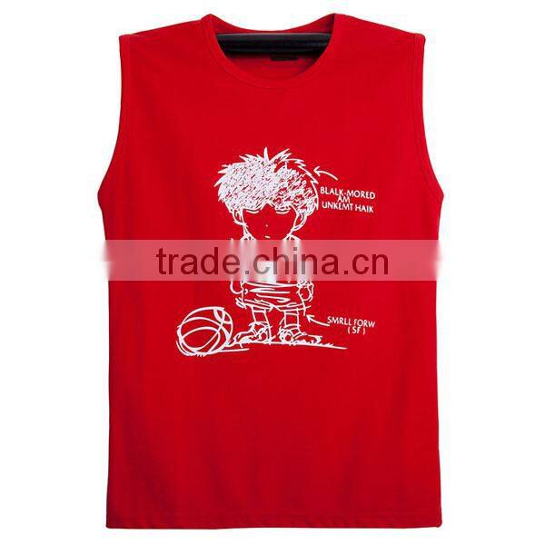 New design CVC round neck men t shirt printing