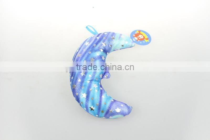 Plush bling bling free sample cheap relax moon pillow toy