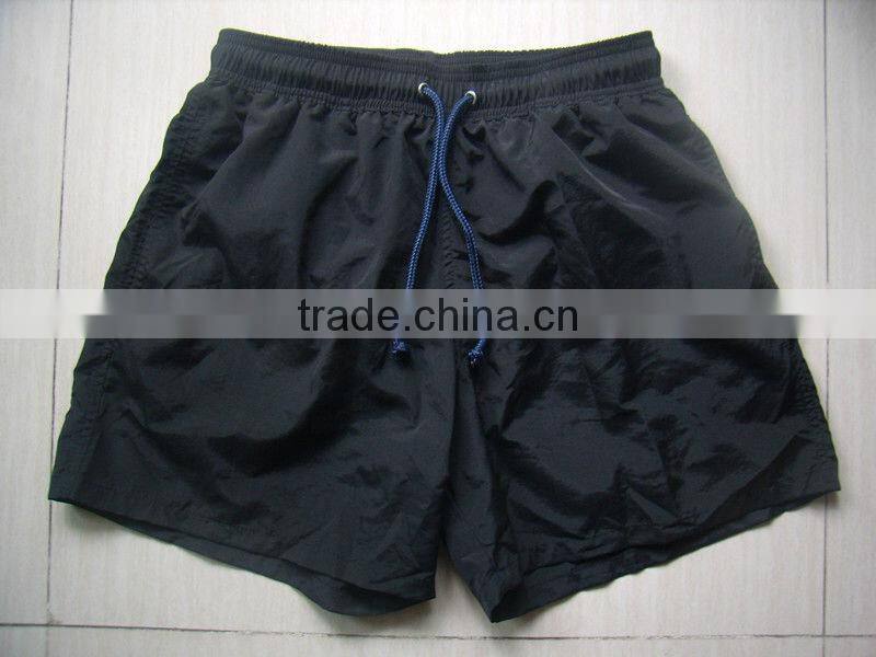 men's black nylon swimming shorts boardshort surf shorts beach shorts