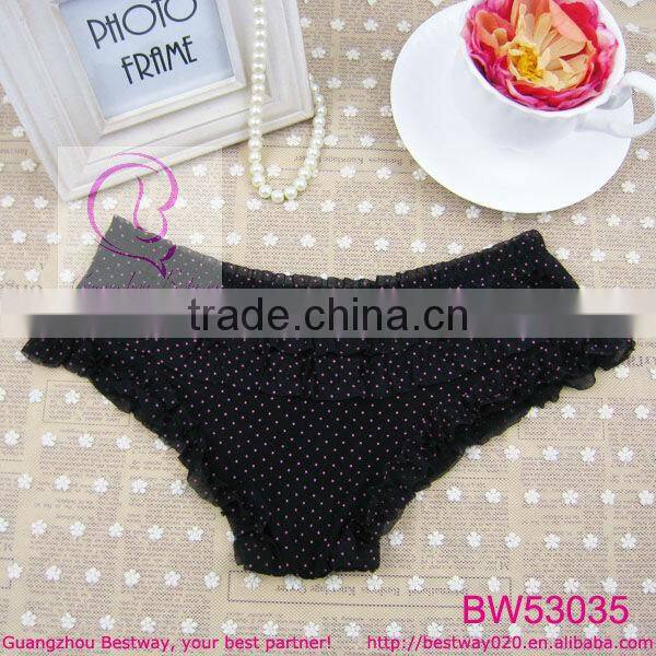 Wholes sale ladies fashion polk dot drape underwear