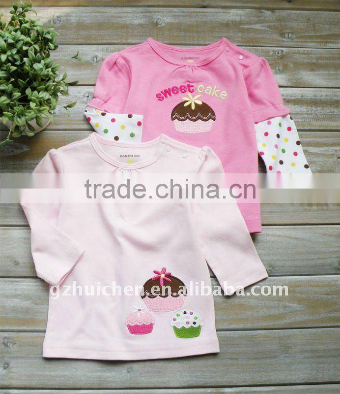 mom and bab 2012 100% cotton baby clothing,baby tshirt long ,china import clothes